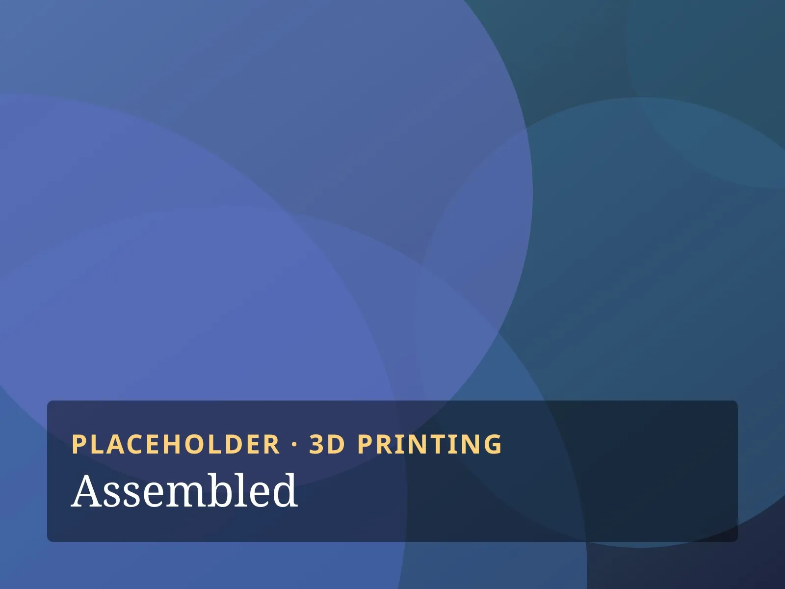 Placeholder image labelled "Assembled"