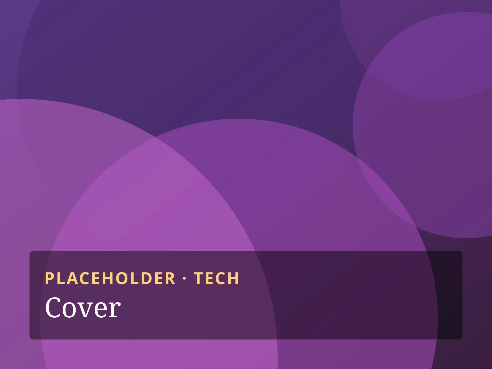 Placeholder image labelled "Tech — Cover"