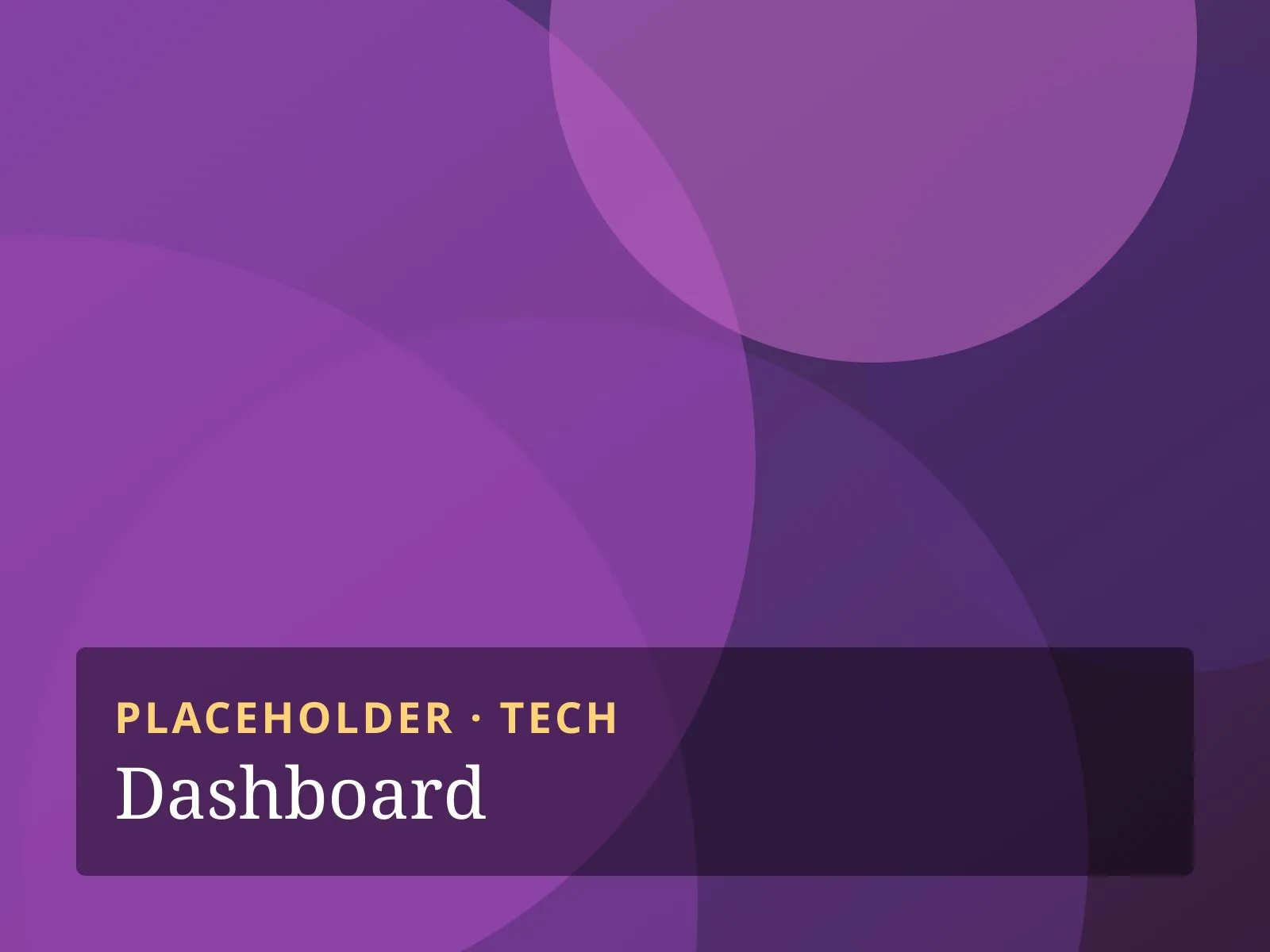 Placeholder image labelled "Dashboard"